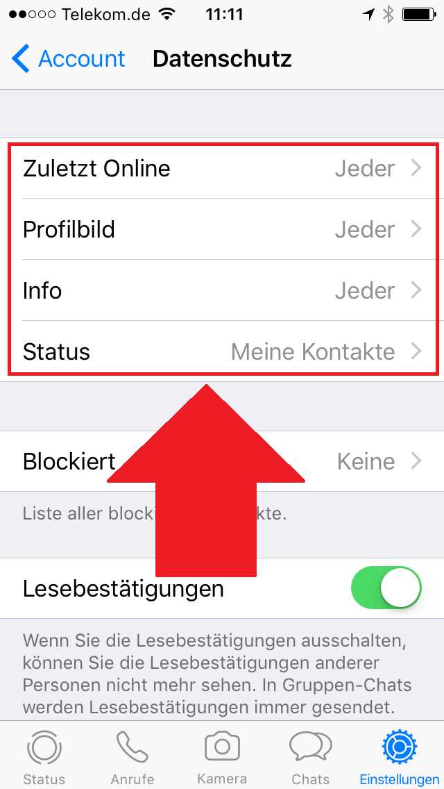 1. Öffnen Sie WhatsApp