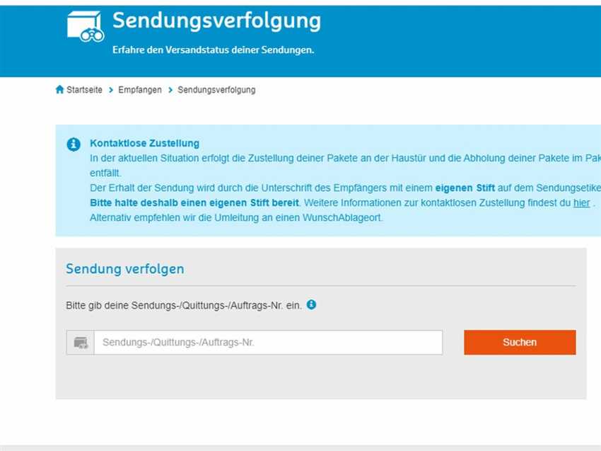 Über die Hermes Website: Ihre Pakete im Überblick