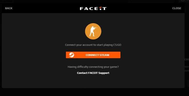 Weboberfläche von Faceit nutzen